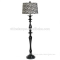 high quality traditional black resin floor lamp with flower lamp shade for Middler East